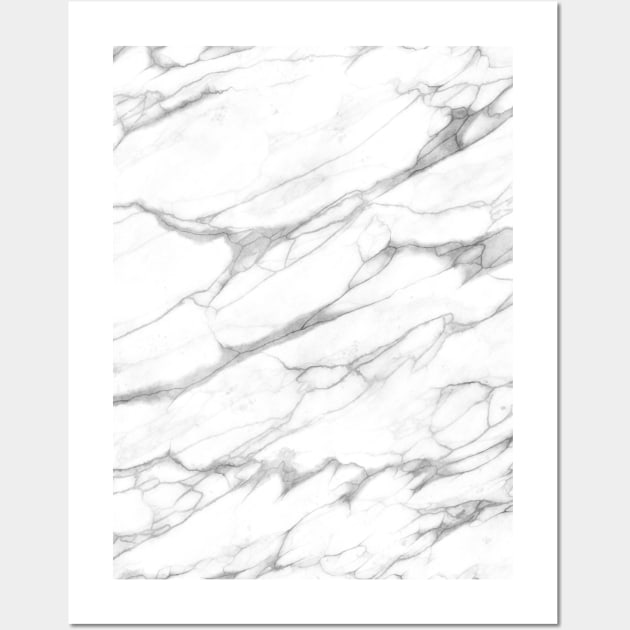Simple Gray and White Marble Stone Pattern Wall Art by Printable Pretty